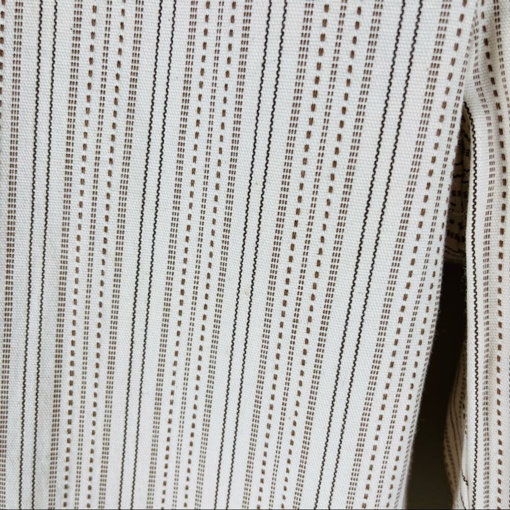 Michael Kors cream brown striped boot cut flare preppy light academia pants 8 - Picture 5 of 9